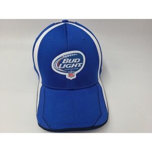 Bud Light NFL Official Beer Sponsor Flex Fitted OSFA Hat Cap Polyester Football